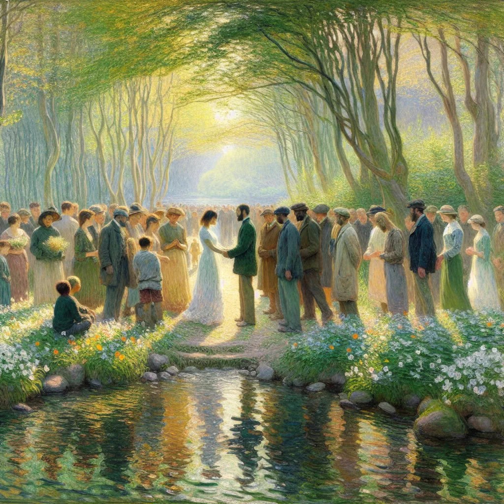 Friendship, Forgiveness, Identity, Courage, Redemption in the style of Monet