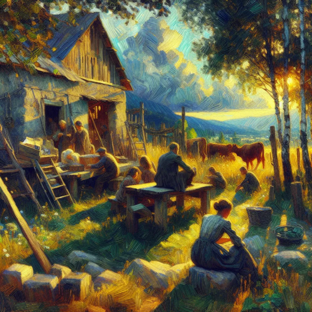 Late Summer, Kidnapping, Captivity, Psychological Torture, Desperation in the style of Monet