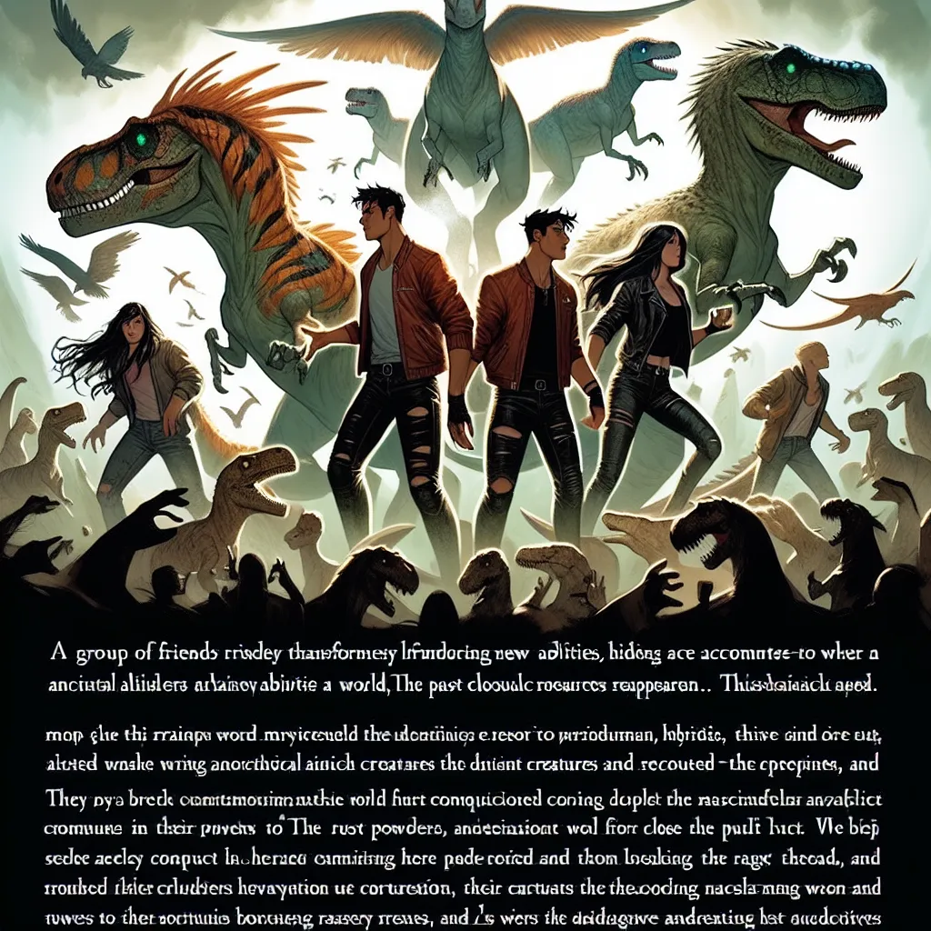A group of friends undergo a mysterious transformation into dinosaur-human hybrids and navigate their new abilities in a world where prehistoric creatures reappear. They form the Primal Pack, facing challenges, alliances, betrayals, and a rift that merges past and present. As they fight a corrupted leader and close the rift, they find unity and closure, their bond enduring even as their powers fade.