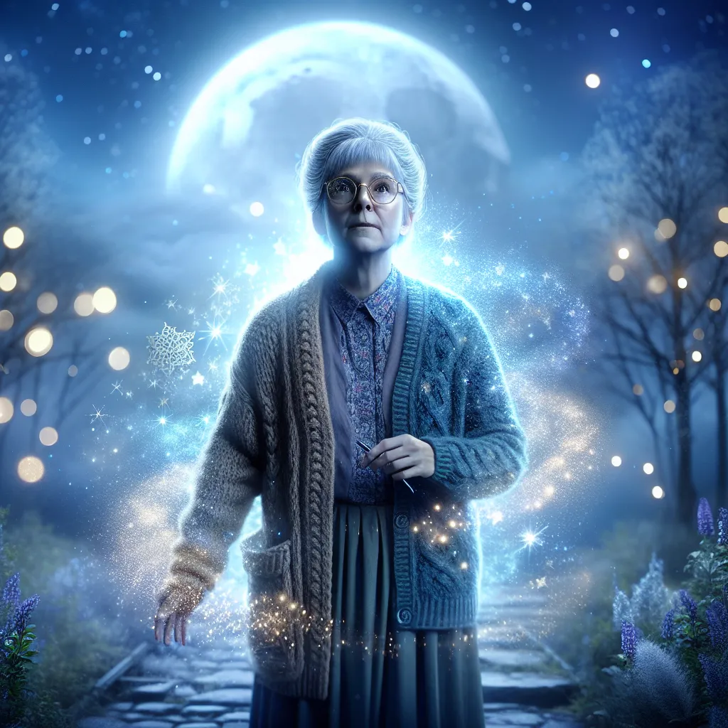 A magical transformation changes a young boy named Ethan into his grandmother, Anne, during a moonlit night.