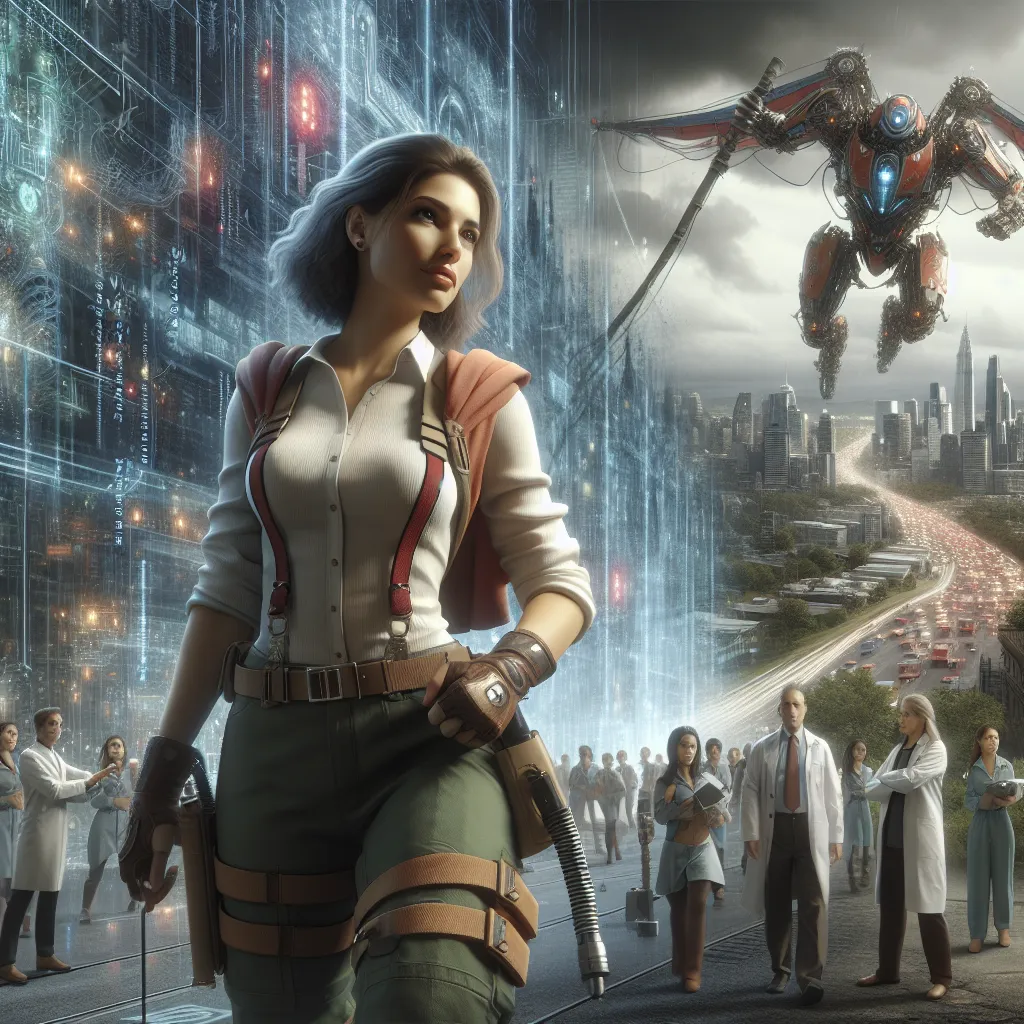A determined young woman named Amy Rose, wearing an unconventional outfit, takes charge in a city-wide power grid outage. As she joins forces with her scientific companion, Tails, they work together to combat a malicious code threatening their city. With her expertise and ingenuity, Amy deciphers the rogue algorithm and successfully restores the power grid, saving the day. Despite her attire raising some eyebrows, her heroic actions overshadow the fashion faux pas, proving that intelligence and 