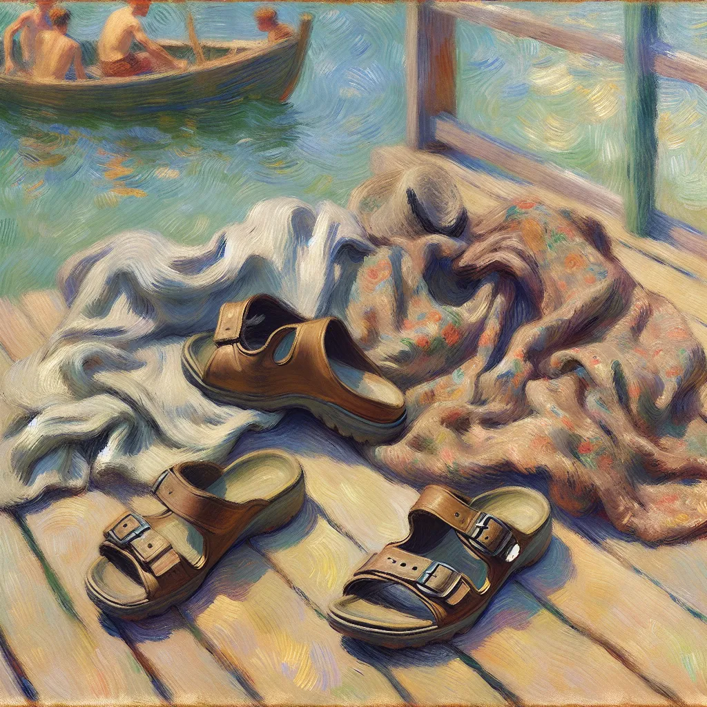Transform, Memories, Identity, Sandals, Confusion in the style of Monet