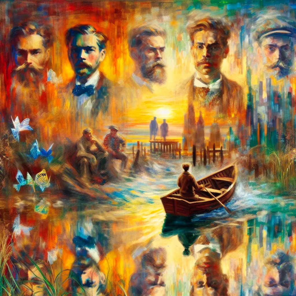 Transformation, Gender, Identity, Acceptance, Self-discovery in the style of Monet
