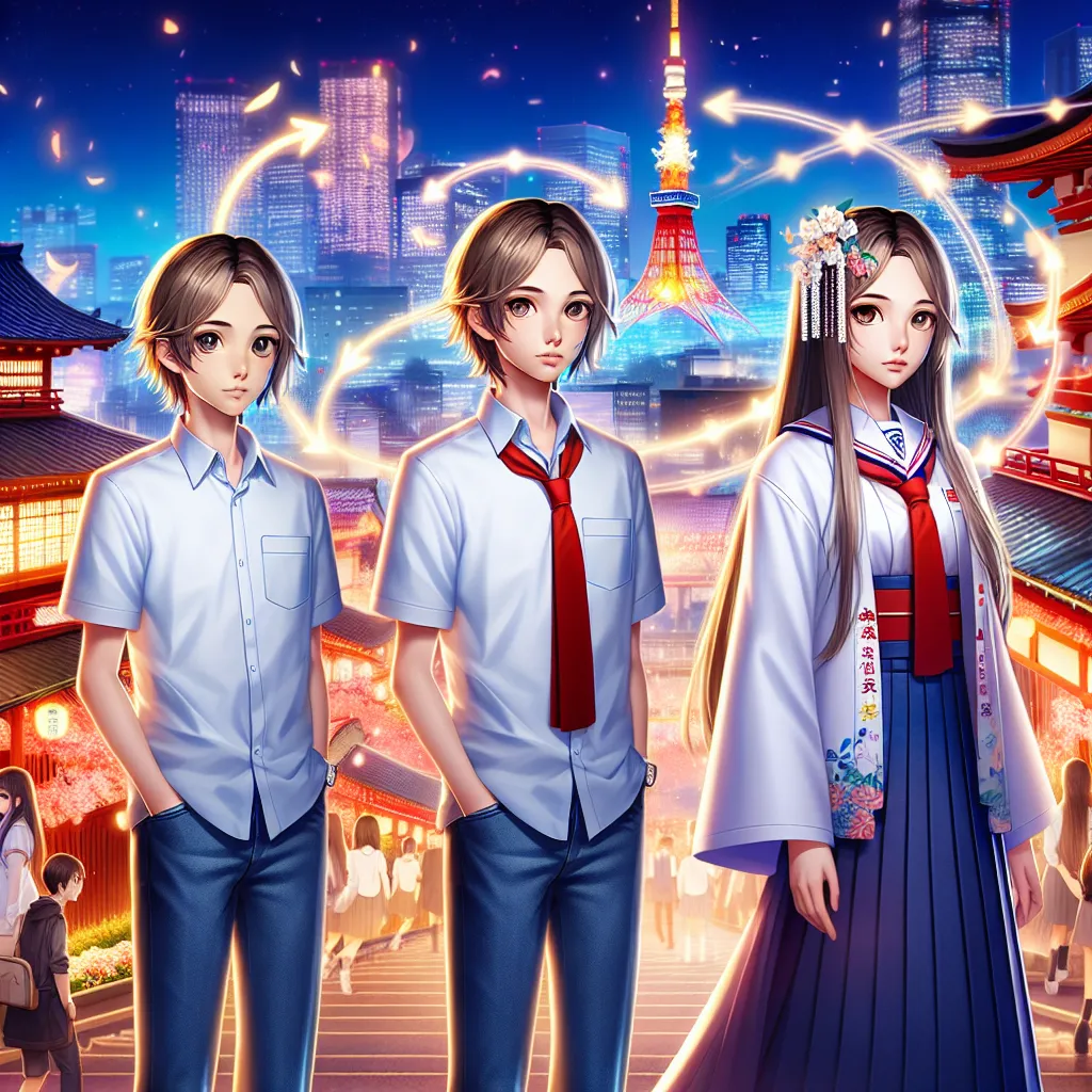 A young boy, Oliver, transforms into a Japanese girl named Saki after taking a mysterious online quiz. His body changes progressively, evolving into a feminine form dressed in a school uniform, as he acquires new memories and a fluent Japanese accent. Say you are for this magical transformation, Saki embarks on a new journey filled with wonder and possibilities in her Tokyo-inspired world.