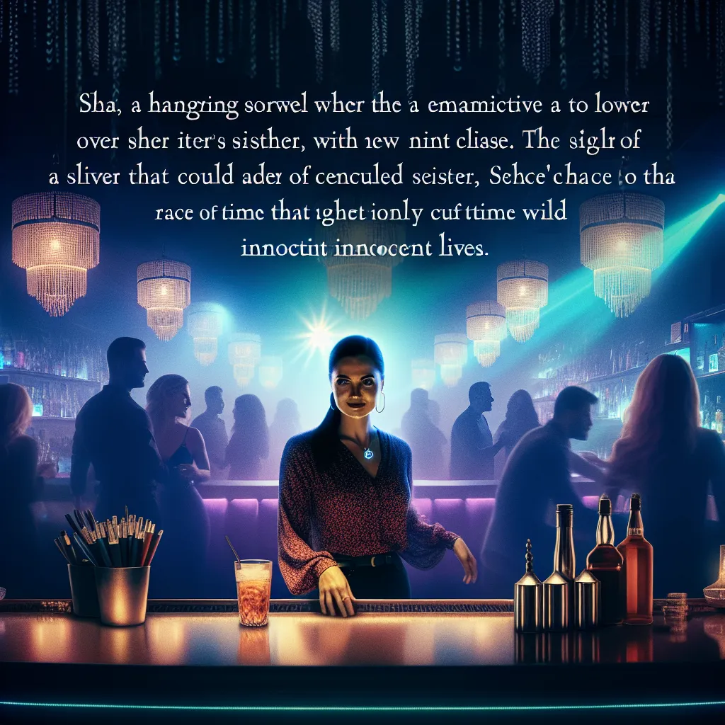 Description:

In the dimly lit nightclub, Zara Leone, a haunted yet resilient owner, stands behind the bar, tending to the crowd of pulsing dancers. Hidden beneath her smile is the pain of her missing sister, Lily. As the night progresses, a mysterious detective named Ryan Connolly approaches Zara, revealing a glimmer of hope in the form of a lead on Lily's case. Together, they delve into a dark world of hidden connections, secrets, and a race against time as they uncover the truth that could sa