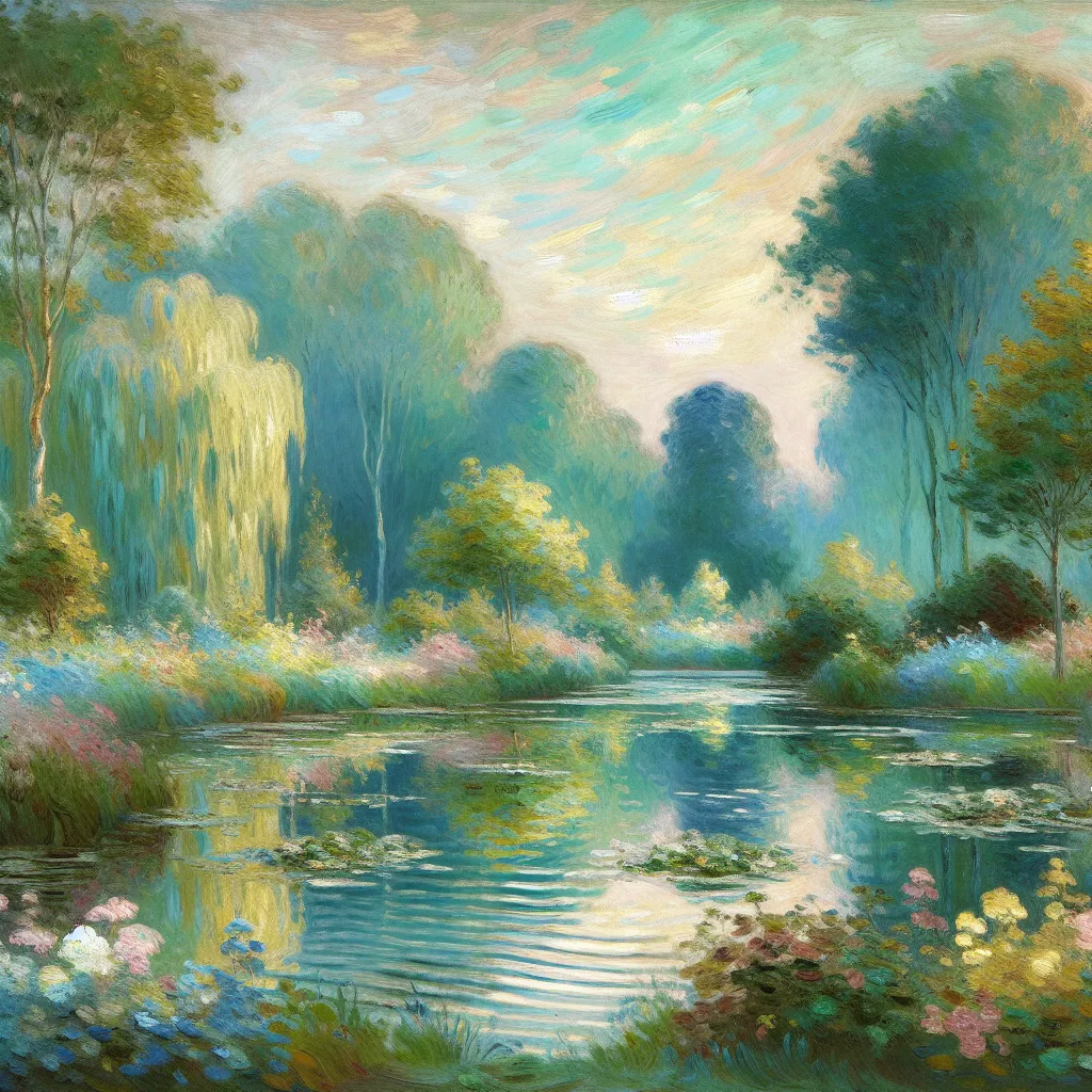 Apology, Regret, Limitation, Decline, Unable in the style of Monet