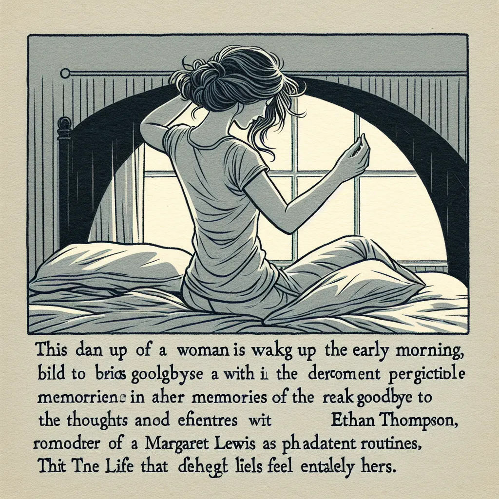 next morning, her mind filled only with the thoughts and memories of Margaret Lewis. Ethan Thompson was nothing more than a distant, forgotten memory. She rose from bed, ready to embrace another day of predictable routines and a life that felt completely her own.