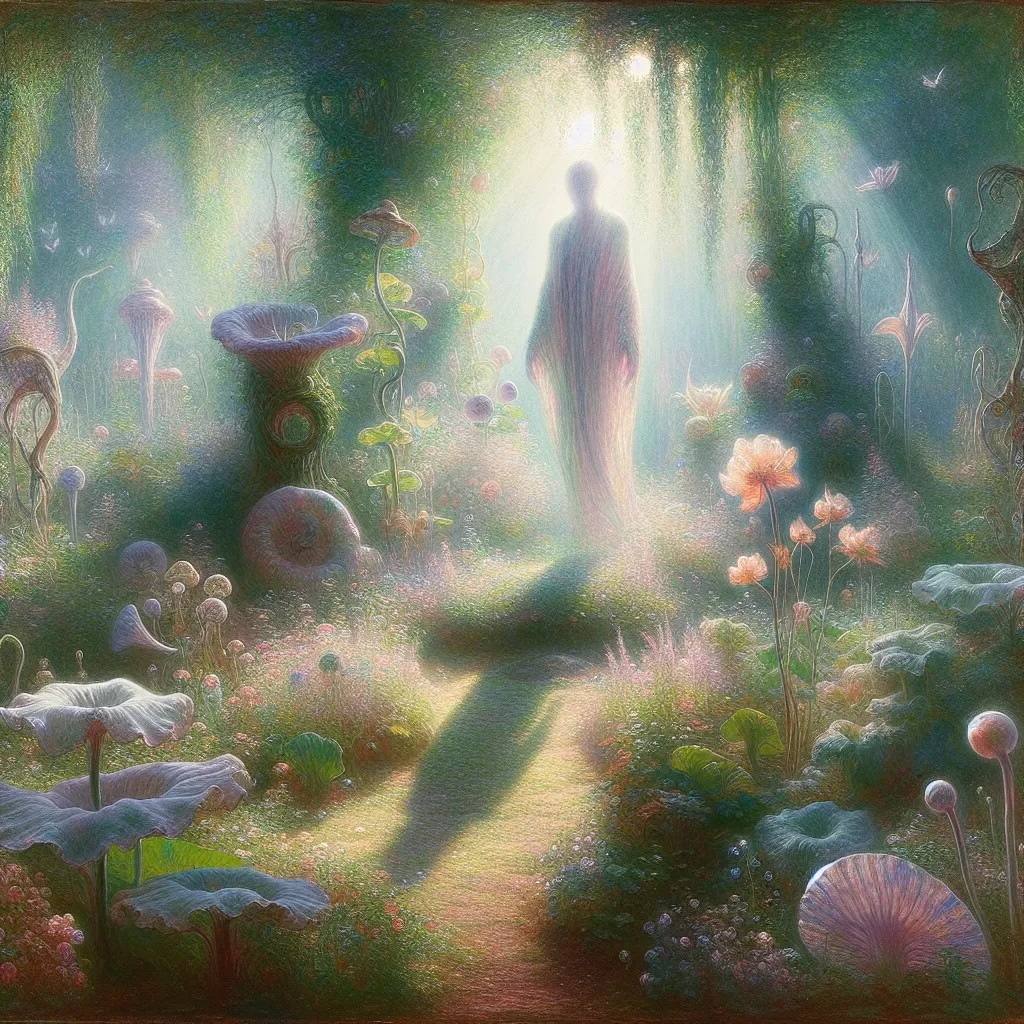 Transformation, Peculiar, Enchanted, Anomaly, Immobilized in the style of Monet
