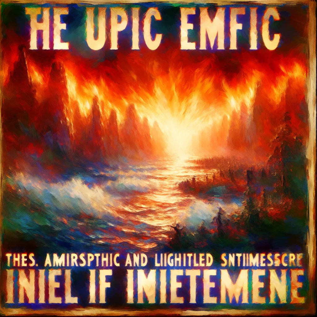 Lucifer, Hell, Power, Battle, Clickbait in the style of Monet