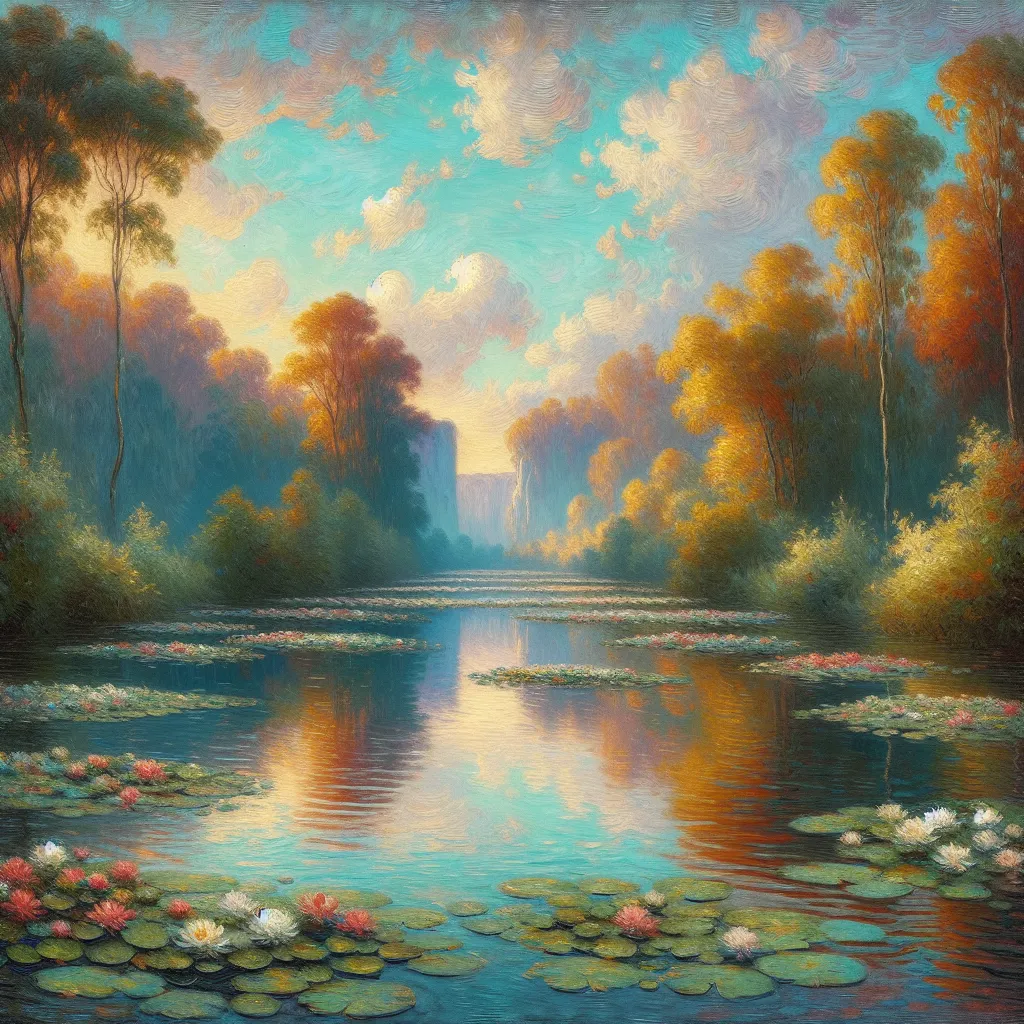 Transformation, Curiosity, Adventure, Change, Exploration in the style of Monet