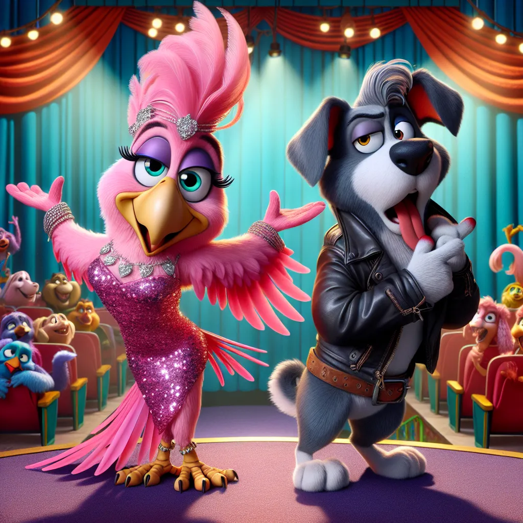 An animated episode script for *Littlest Pet Shop: A World of Our Own* features Edie and Roxie swapping bodies for a play, creating chaos and humor as they try to embody each other's characters in preparation for the show, leading to a comedic and heartwarming performance on stage.