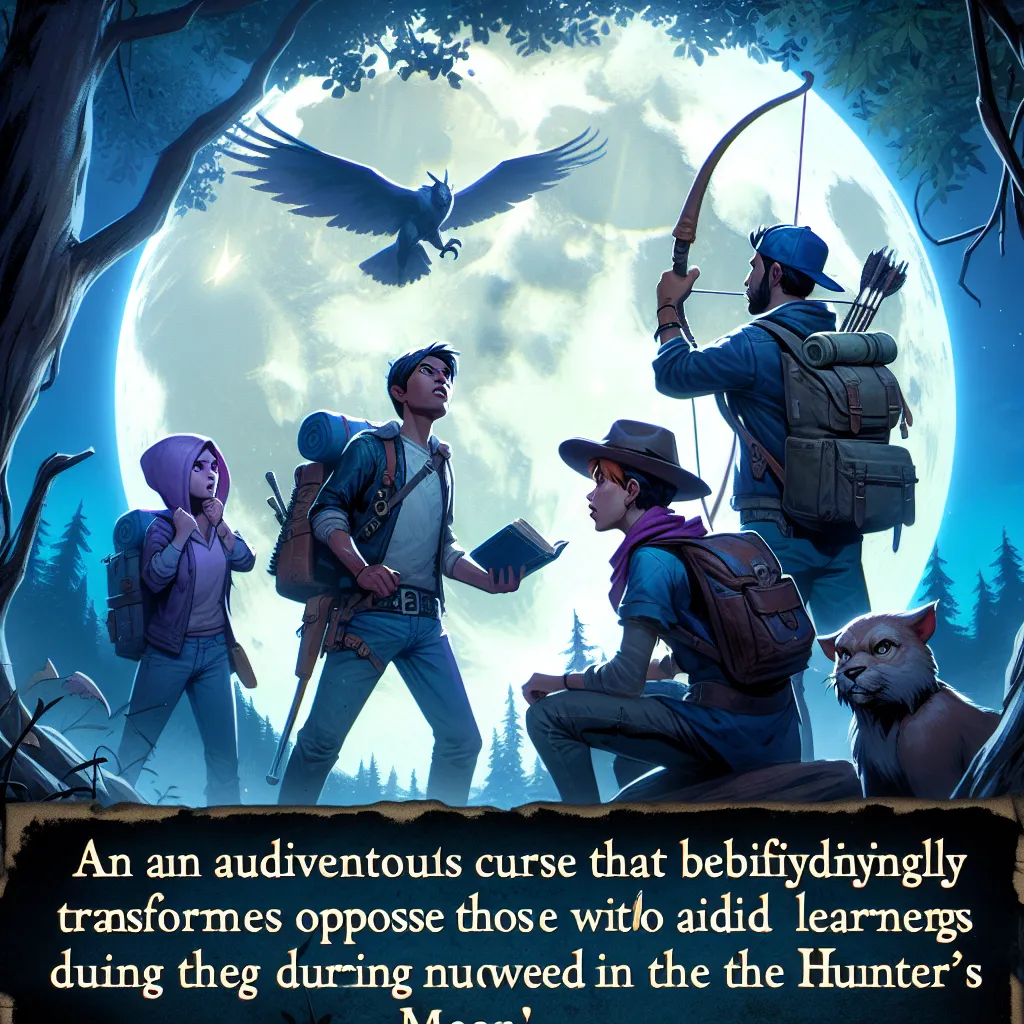 A group of friends, Skyler and Chasey, embark on a thrilling and supernatural adventure after discovering a curse that transforms bullies into nerds under the Hunter's Moon. With newfound powers and knowledge, they strive to break the curse and protect their town from the moonlit transgressions.