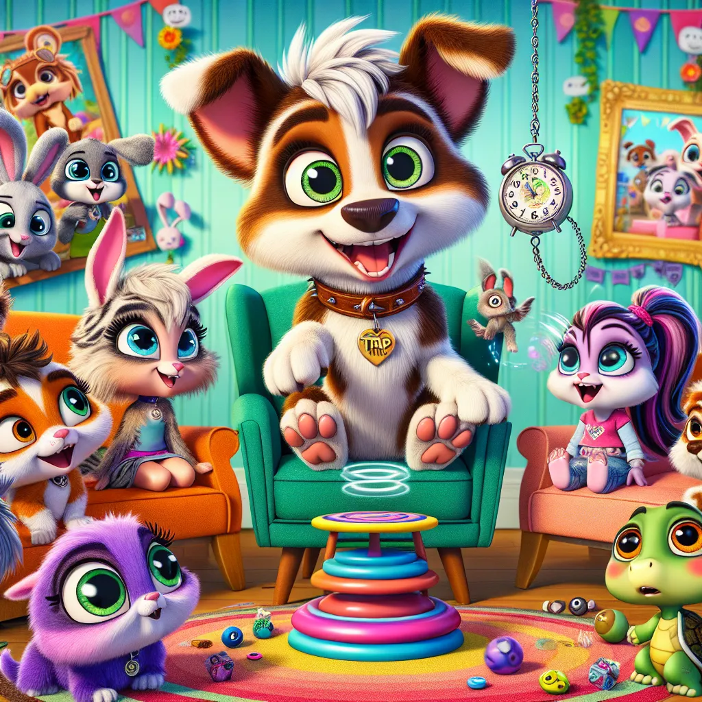 A whimsical episode of "Littlest Pet Shop: A World of Our Own" unfolds as Trip introduces hypnosis pranks to the group. Chaos ensues as Roxie, Jade, Bev, Edie, and Quincy find themselves caught in hilarious and unexpected antics, leading to a mischievous plan for payback until harmony is restored.