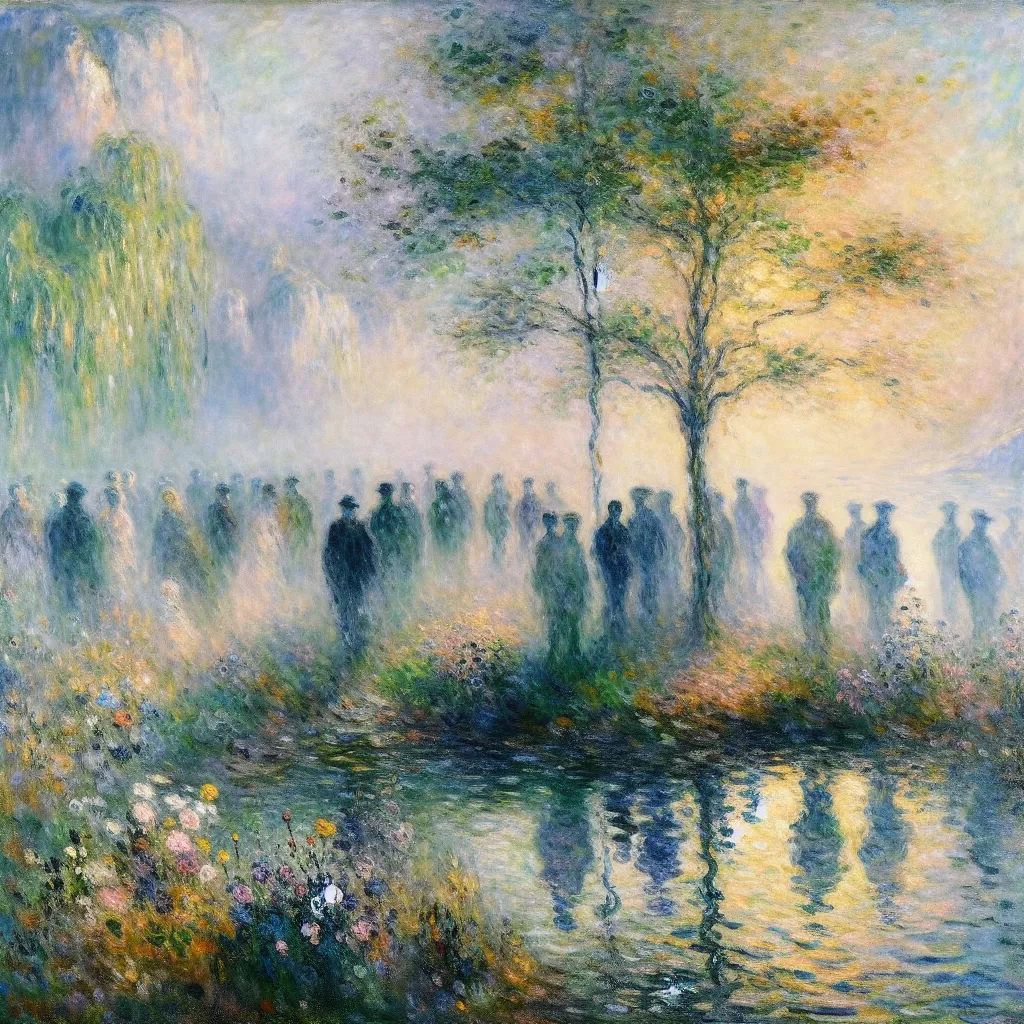 1. Transformation
2. Identity
3. Mystery
4. Confusion
5. Metamorphosis in the style of Monet
