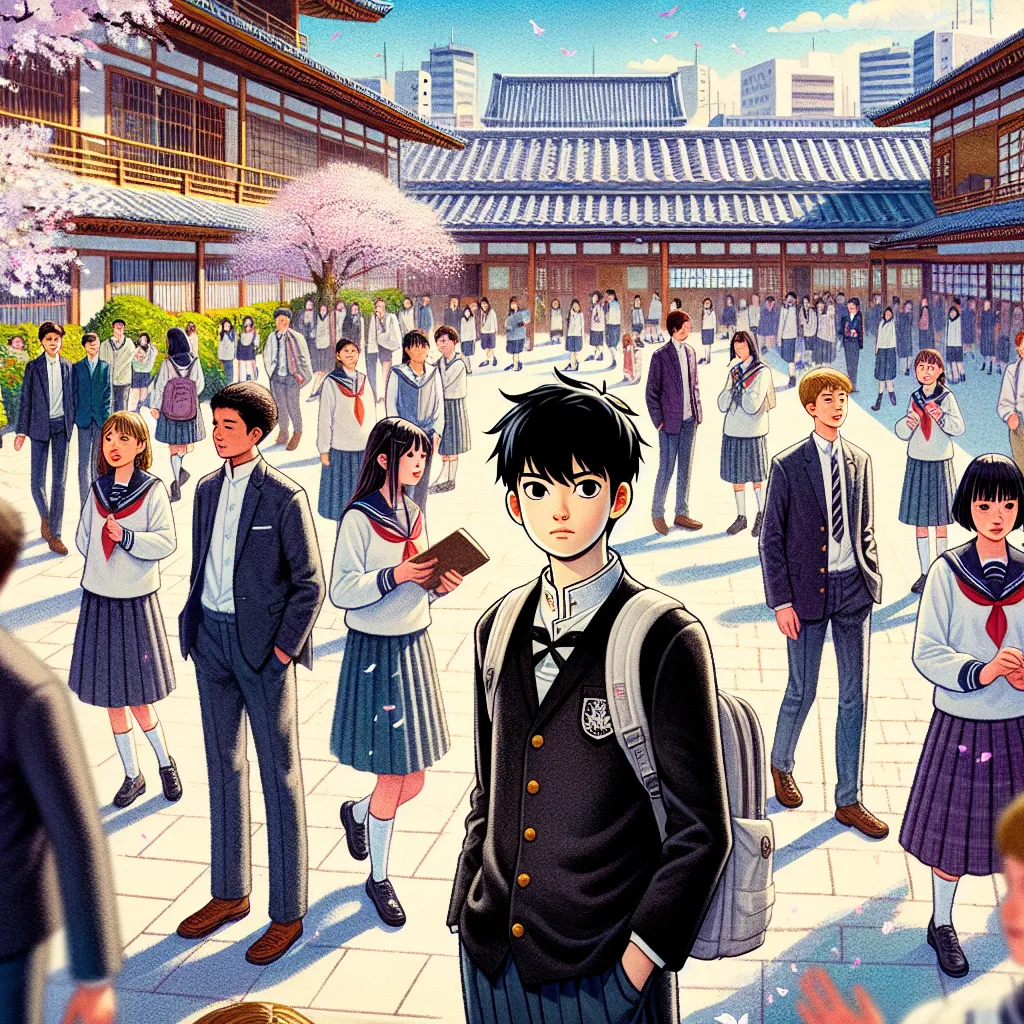 A biographical account of Yasuna Kamiizumi, reimagined as a boy swapped into a girl's world. The image depicts a Japanese high school setting with Yasuna, now male, navigating social challenges and cultural expectations in a girl's body, mirroring the blurred vision and isolation experienced by the original Yasuna.