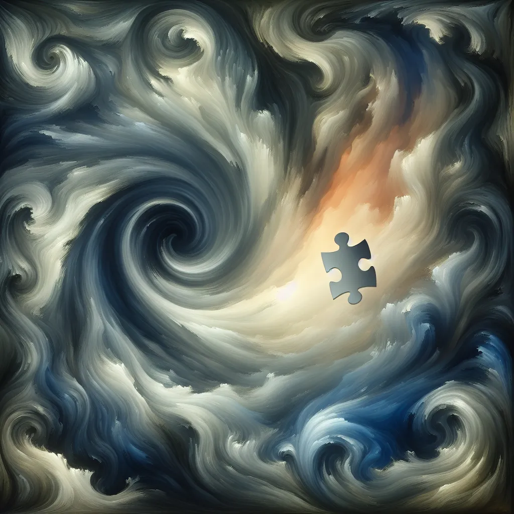 A simple, abstract image symbolizing uncertainty and the idea of an unfulfilled request.
