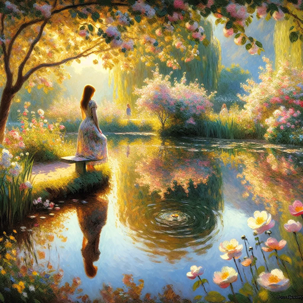 Transformation, Jessica, Summer, Memories, Identity in the style of Monet