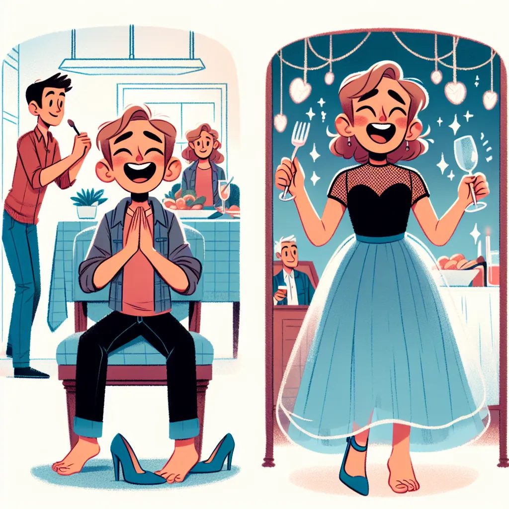 A young boy named Jeremy Tucker magically transforms into a woman named Dorothy as he tries on her high heels in his friend's house. Panicking, renamed Abigail, she grapples with her new reality before accepting it, believing she is the real Abigail. As "Abigail," she eagerly awaits her husband, Frank, for their anniversary dinner, reveling in her transformation and newfound confidence.