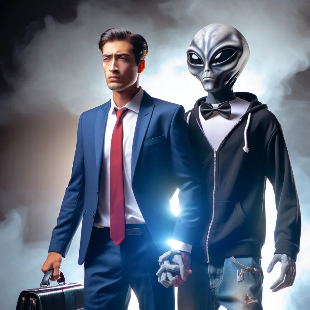 A male Andalite mounting an undercover agent in a scene depicting a harrowing transformation and a shocking reality.