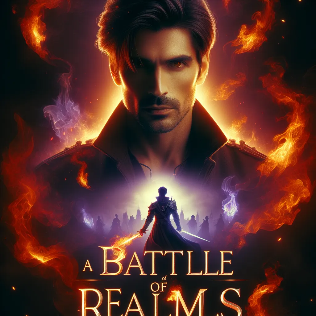 A promotional poster with the title "Lucifer Morningstar Versus: A Battle of Realms" featuring the silhouette of Lucifer Morningstar surrounded by flames.