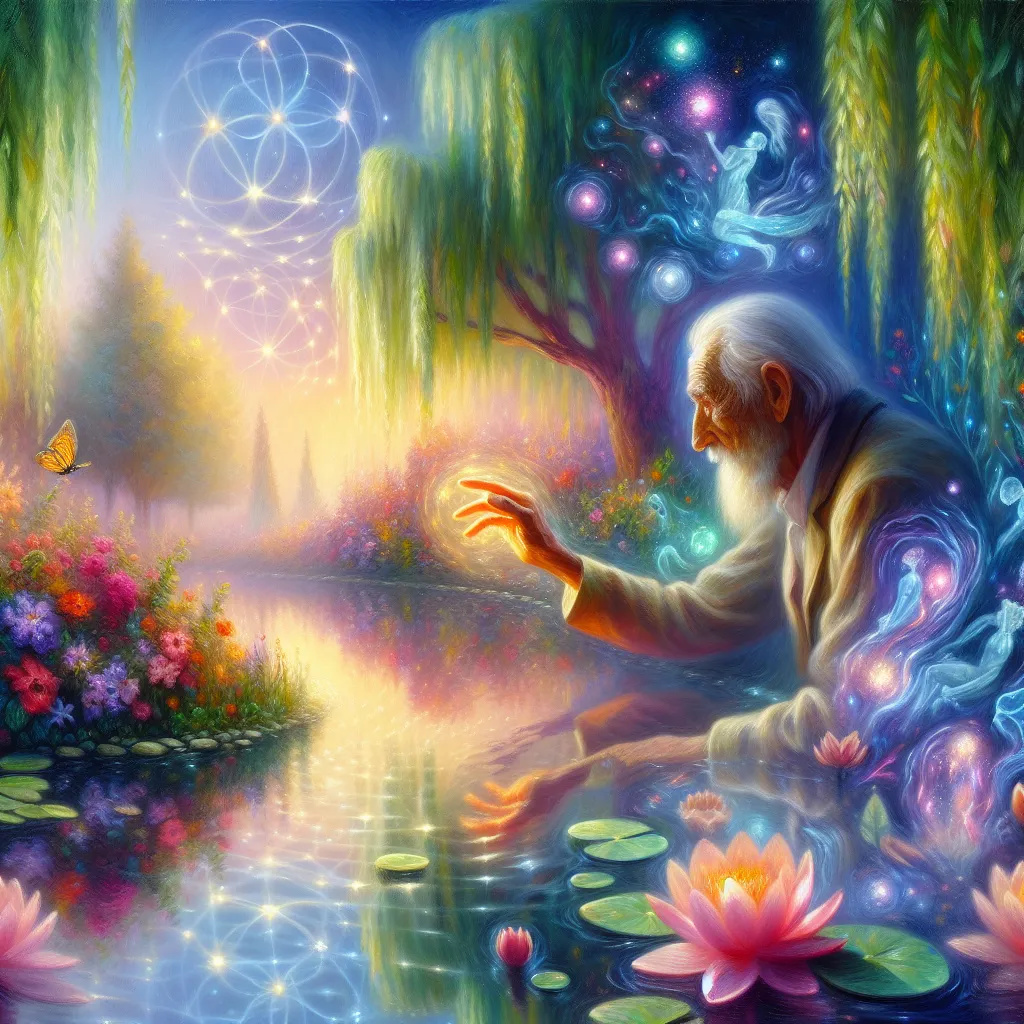 Aging, Transformation, Memory, Swap, Magic in the style of Monet