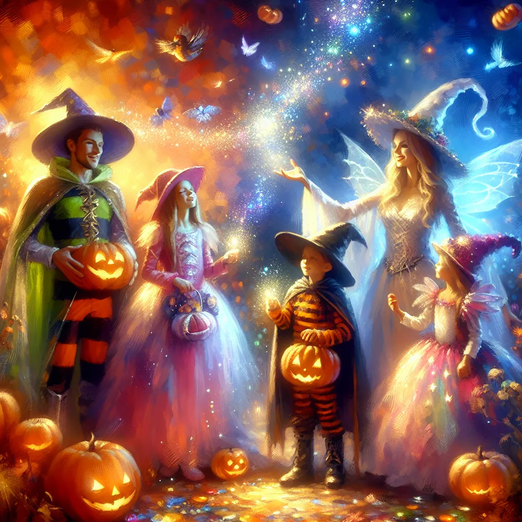 1. Halloween
2. Transformation
3. Costume
4. Family
5. Magic in the style of Monet