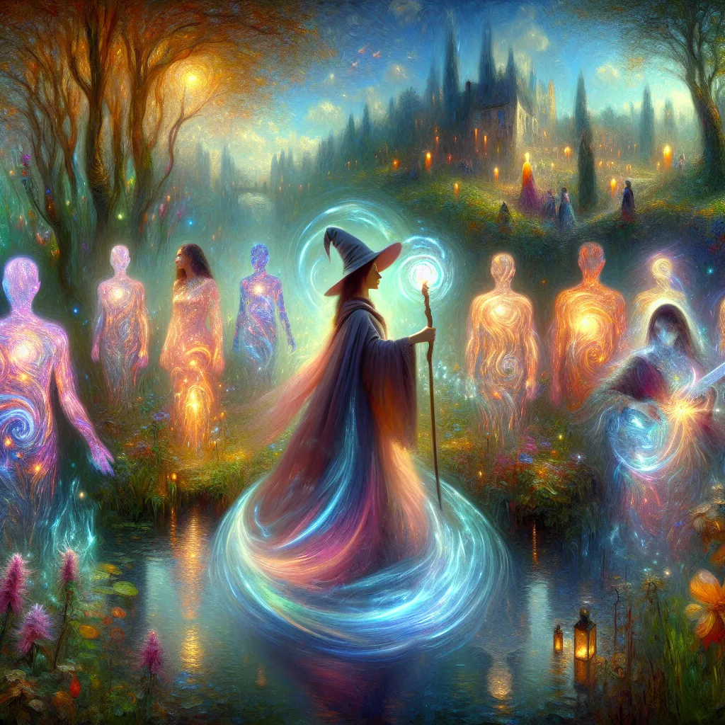 1. Body Swap  
2. Identity  
3. Magic  
4. Transformation  
5. Witch in the style of Monet