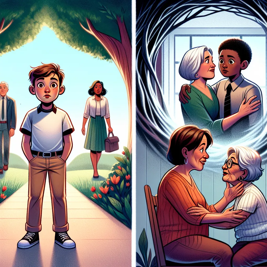 A heartwarming tale of a young boy named Oliver who embarks on a solo walk, only to mysteriously vanish and find himself trapped in the body of an adult woman involved in a scam. After a day full of confusion and fear, he miraculously returns home to the comforting embrace of his mother and grandmother, reassured by their love and protection.