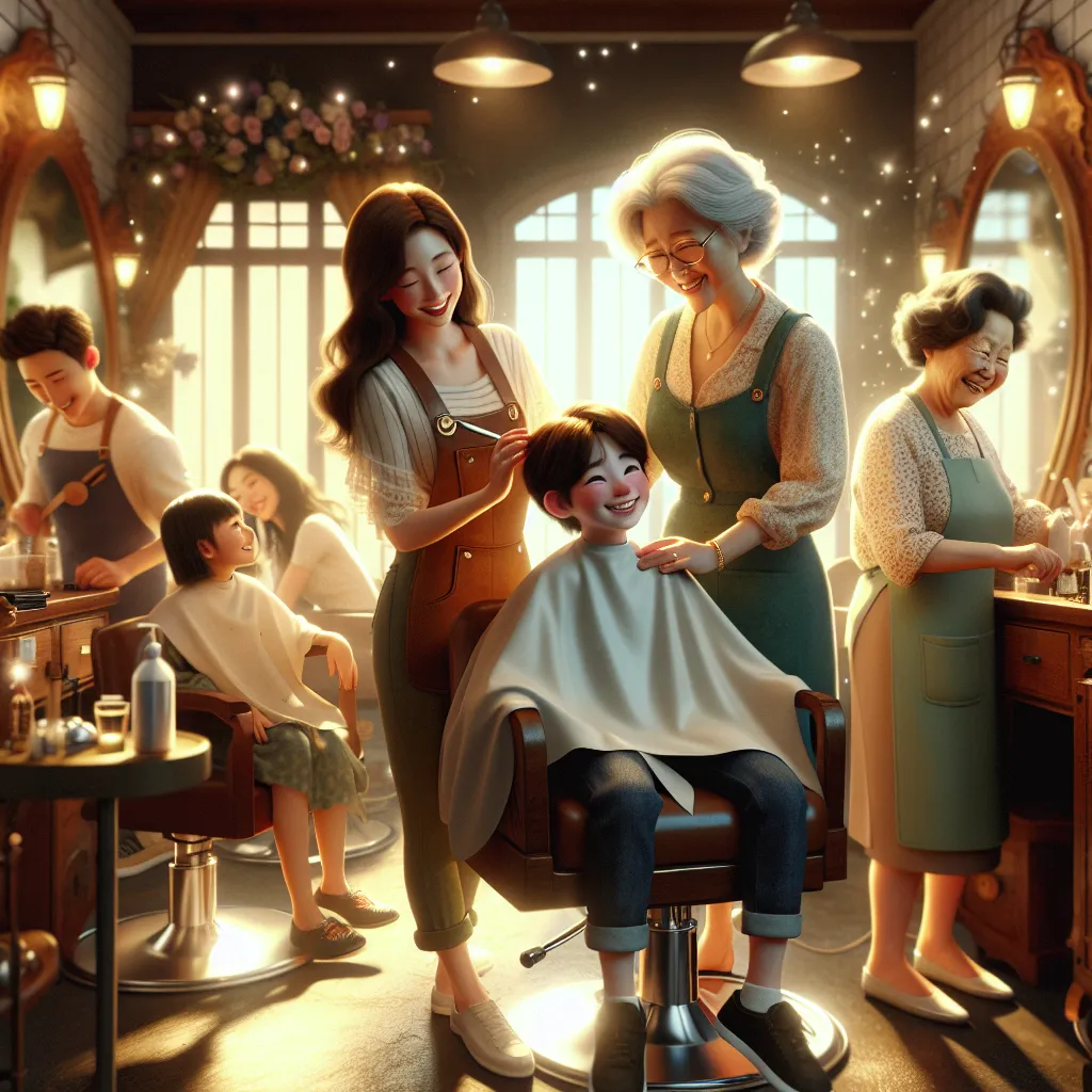 A heartwarming story of a young boy named Charlie getting a haircut at a quaint salon with his mom and grandma, featuring the Korean women who work there and a magical exchange of youth that leaves Charlie and the women forever changed.
