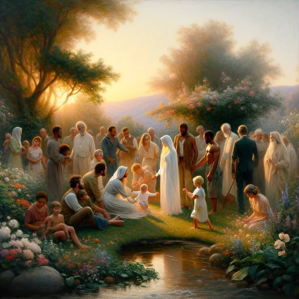 Transformation, Reality, Family, Identity, Acceptance in the style of Monet