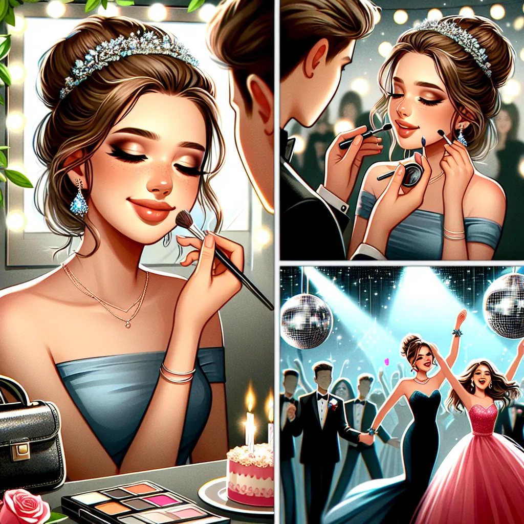 A young girl named Amanda is getting ready for her 18th birthday and prom night. She carefully chooses her outfit, makeup, and accessories before dancing the night away with her boyfriend. The story captures the excitement and joy of a milestone celebration, as well as the special moments that are to be remembered forever.