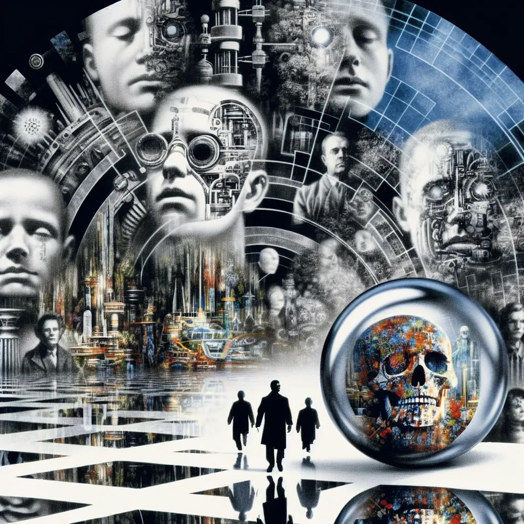 A person wakes up in someone else's body in a story of transformation and struggle against mind control in Academy City. The image should capture the turmoil of identity within a false reality, where appearance and expectations clash with inner truth.