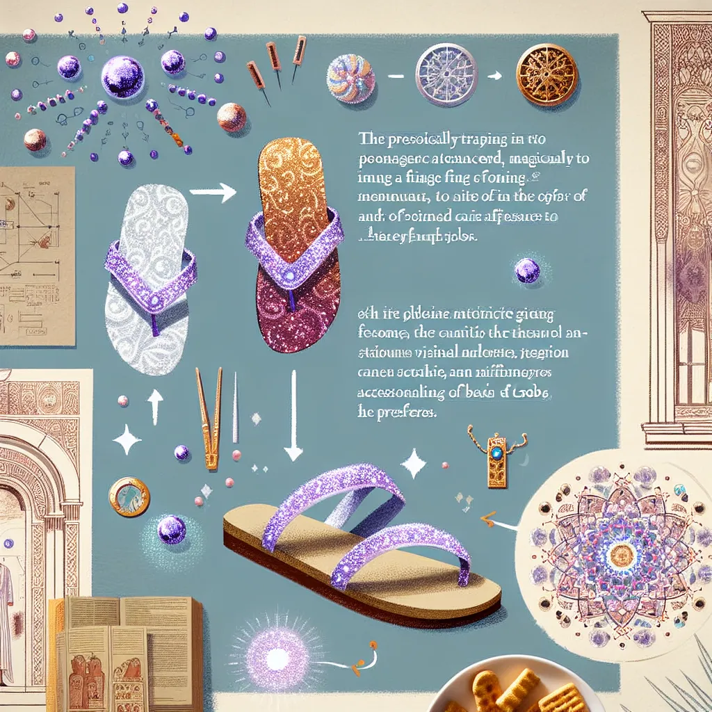 The image accompanying this story depicts a young boy, Owen, transforming into a teenage girl, Hailey, as he accidentally wears her iridescent flip flops. The illustration captures the moment when Owen's features change to match Hailey's, with his feet elongating, nails painted in pastel lavender, and jewelry appearing, transforming him into Hailey. The background shows various elements from the story, like the spilled snacks, Hailey's room, and the beach attire she wears. The visual highlights 