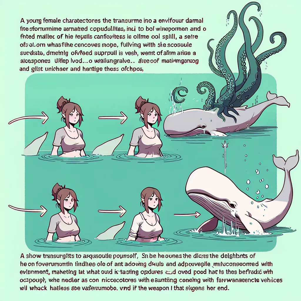 A young girl named Lily transforms into a sperm whale after a mysterious encounter at the beach. As she explores her newfound abilities, she faces the challenges of an oil spill and a battle with a giant squid. Eventually, she experiences the joys of maturity and motherhood, but also falls victim to whaling ships, facing a harpoon that ultimately ends her life.