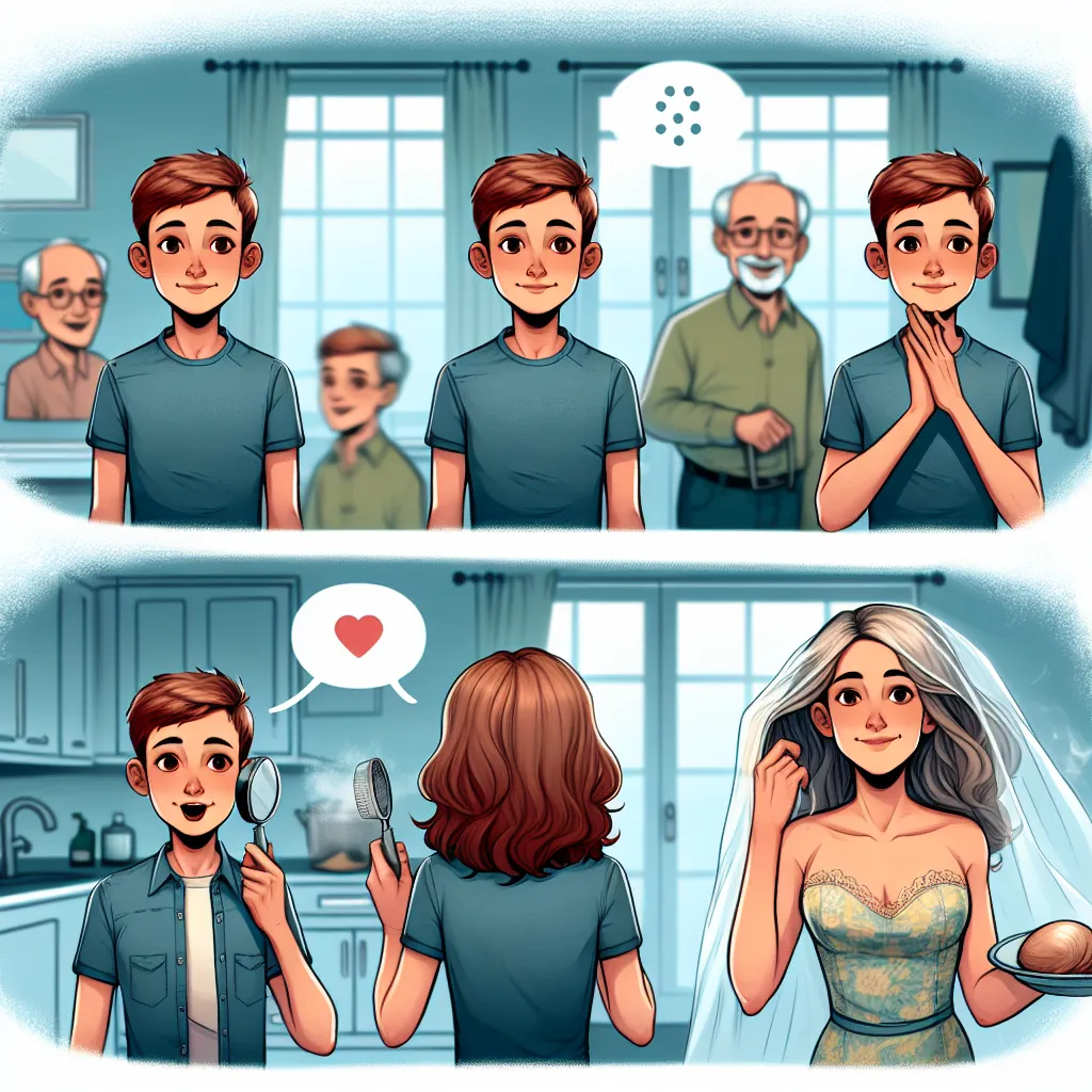 A young boy named Noah experiences a sudden and startling transformation as he visits his friend Carter's house, morphing into Carter's mother, Debra. The story culminates in Debra stepping out for her wedding anniversary dinner with her husband, Johnny, embracing her newfound identity with confidence and joy.