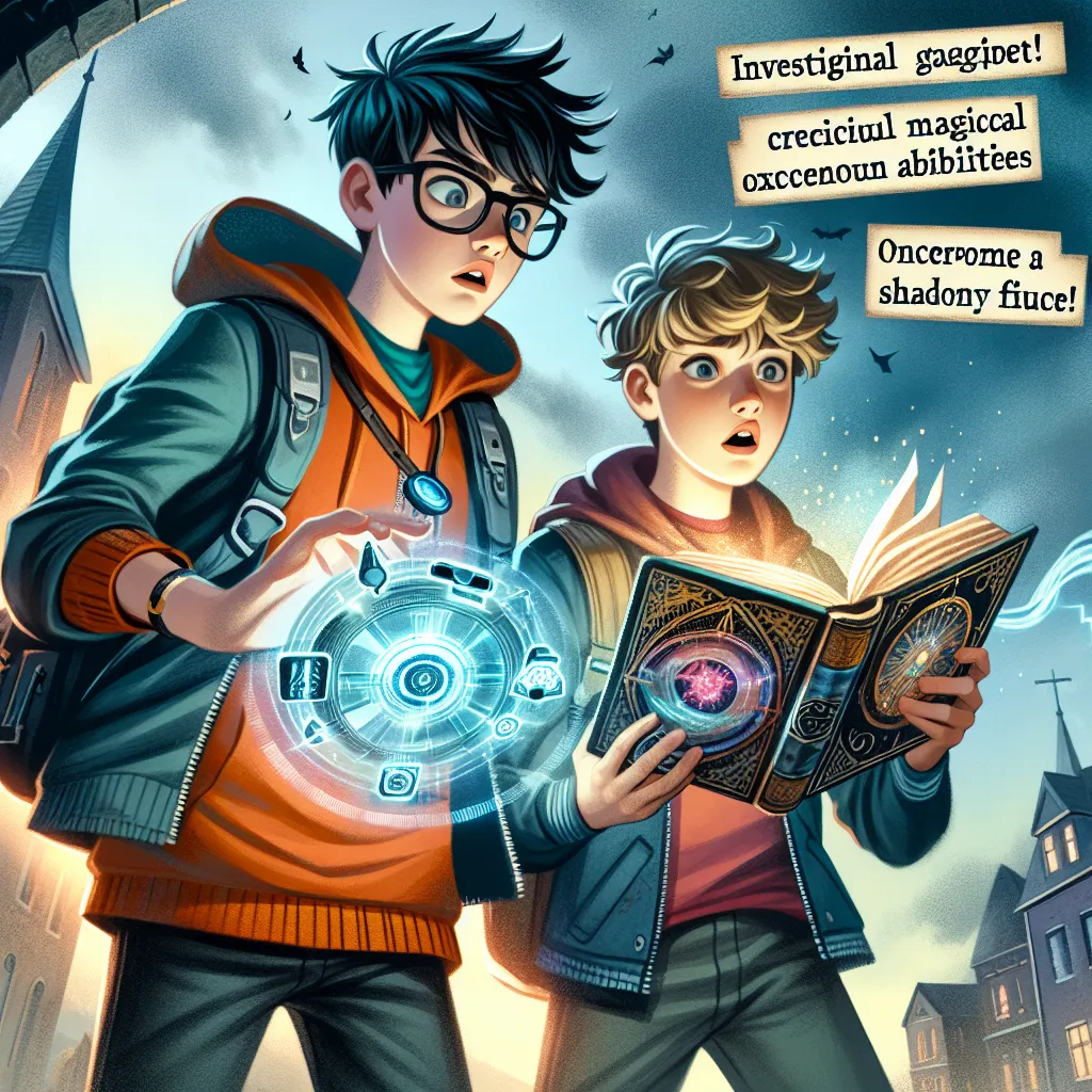A teenage boy named Angel and his friend Gwen Tennyson team up to investigate strange magical occurrences in their town. Angel, armed with the Omnitrix, and Gwen, with her magical spellbook, work together to close a portal and defeat a shadowy figure. They form a bond and prepare for more adventures ahead.