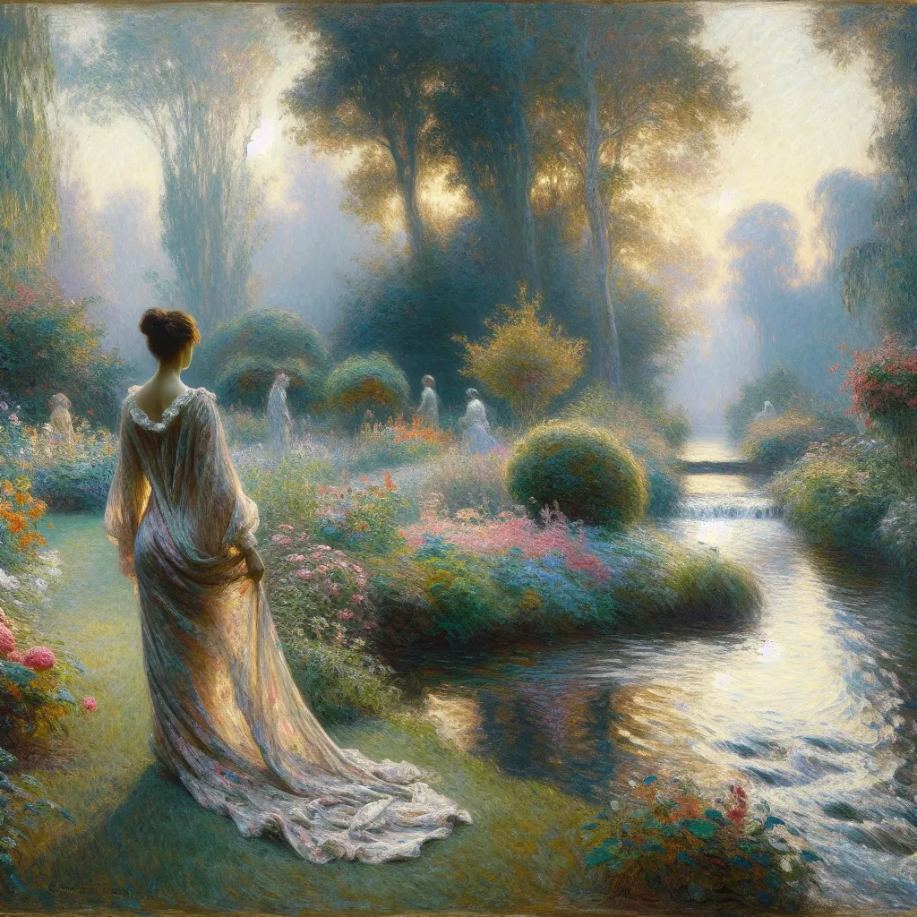 Transformation, Outfit, Responsibility, Change, Experience in the style of Monet