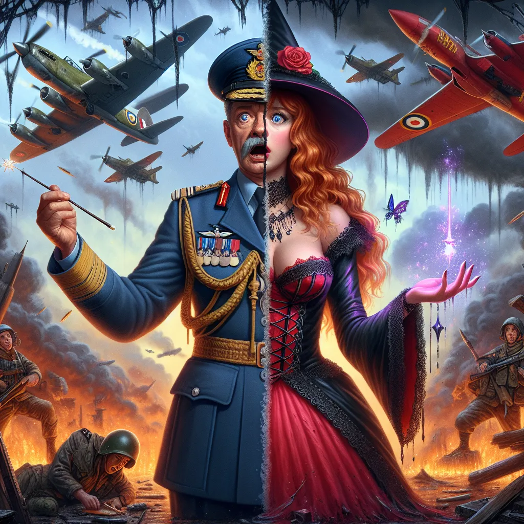 An Air Chief Marshal swaps bodies with a young witch to wield her powerful magic, but struggles with the unexpected challenges of living in a female body in a war-torn world.