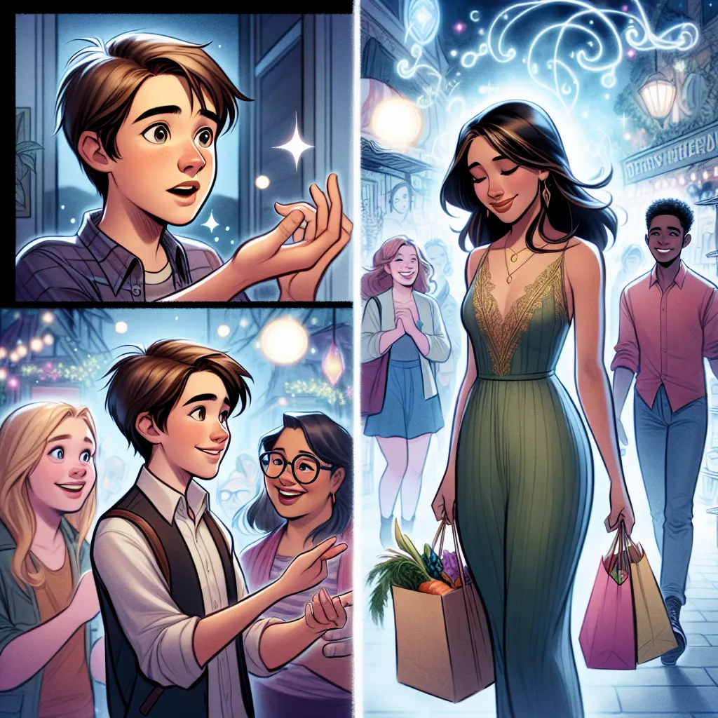A young boy named Oliver visits a friend's house for the first time and accidentally undergoes a magical transformation into a woman named Allison. Flustered but intrigued, Allison then goes grocery shopping and receives kind gestures that calm her nerves, leading to a sense of acceptance as she embraces her new identity with quiet confidence and self-assurance.