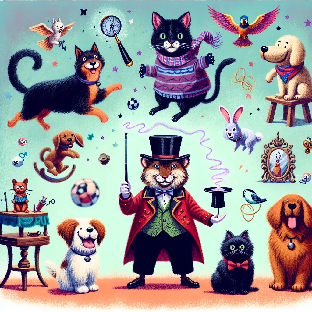 A mischievous hamster orchestrates a hypnosis prank on his fellow pets, resulting in chaos and laughter as each friend experiences unique and humorous hypnotized states, culminating in a hilarious revenge plot.