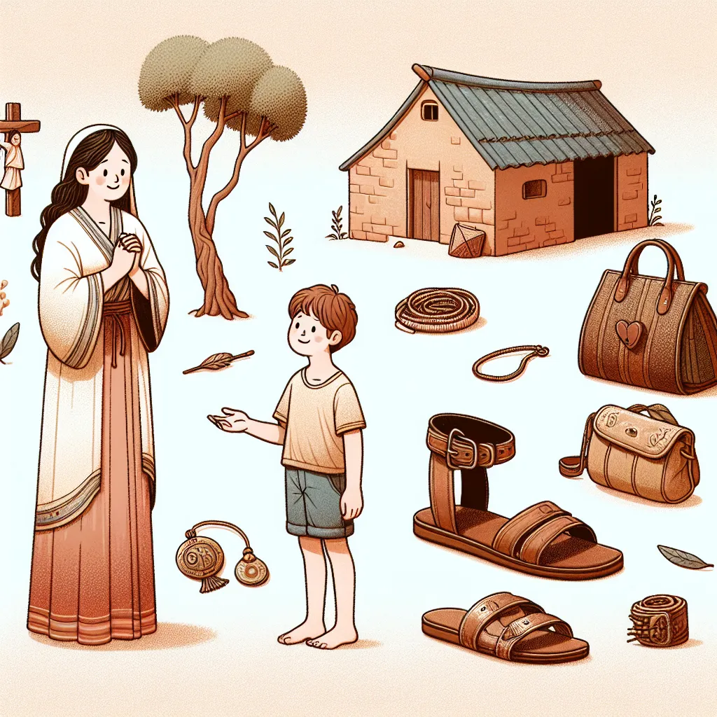 An image of a 10-year-old boy named Oliver, a woman named Vivian, and a purse and sandals that play a significant role in their story.