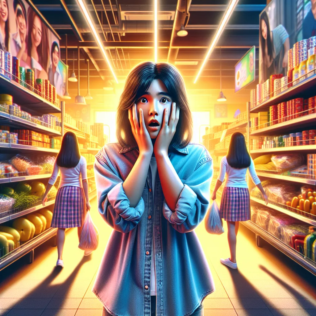 A young boy named Jacob Miller, finding himself mysteriously transformed into an adult Korean woman at a supermarket.