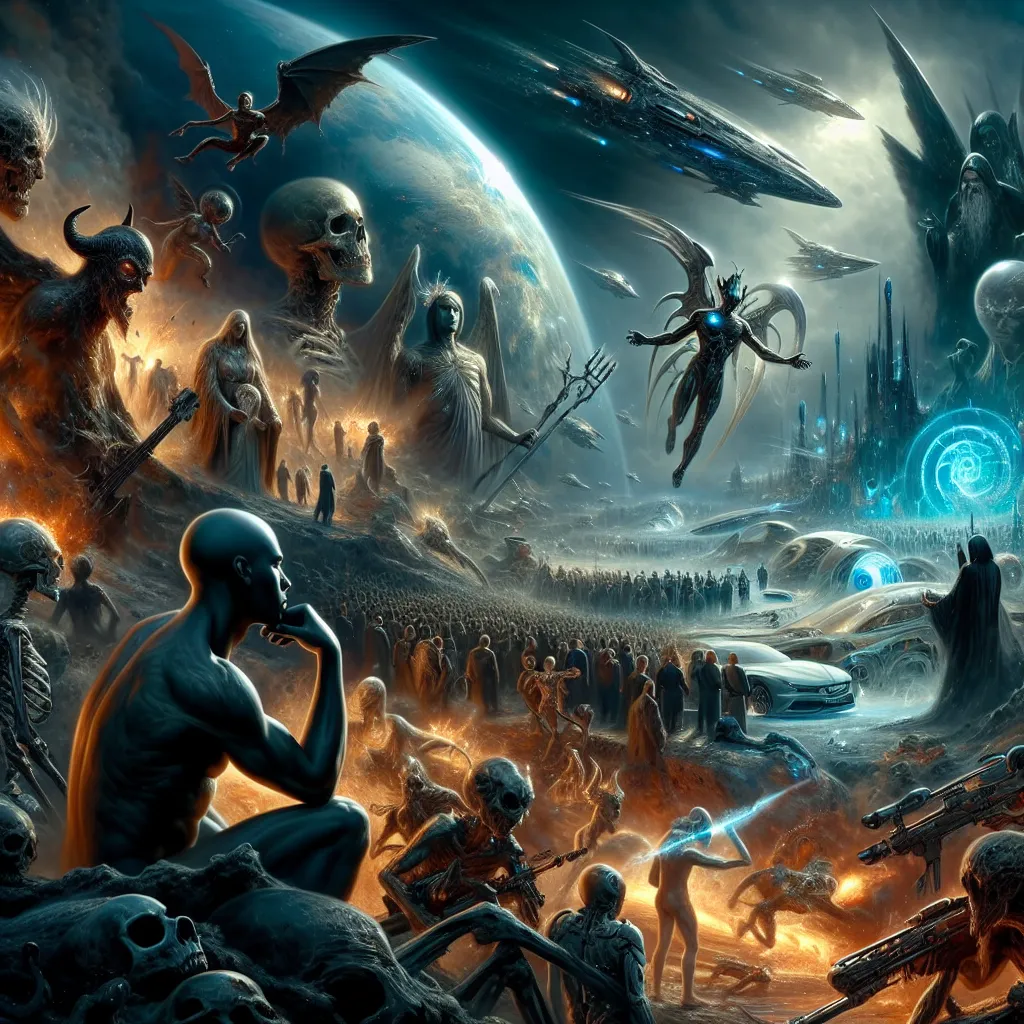 A dark and epic tale of humanity's battle against Martians and demons unfolds, featuring alliances across nations, the harnessing of Martian technology, and a ruthless hunt for demons. Amidst the wreckage, a question lingers: has mankind truly triumphed, or merely traded one hell for another?