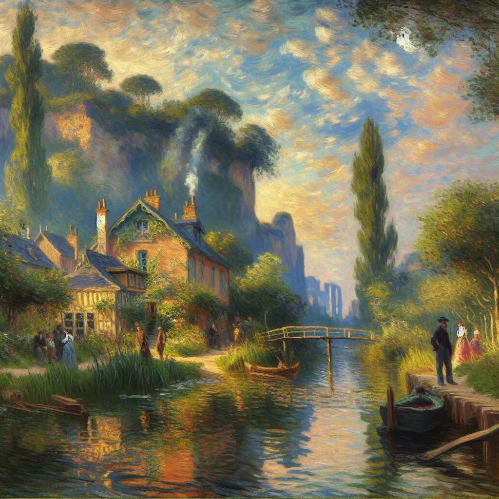 Transformations, Identity, Disguise, Adventure, Partnership in the style of Monet