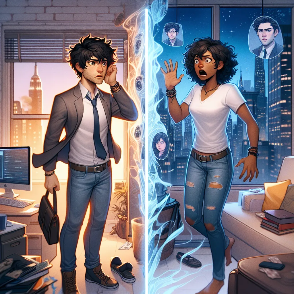 Leo and Luna wake up in each other's bodies, facing the confusion and impossibility of their reality. Despite the physical switch, they must keep their identities a secret as they navigate a world that has seemingly conspired against them.