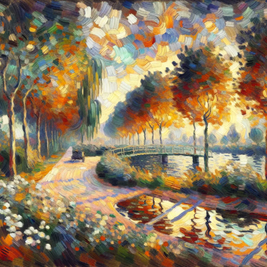 Apologize, Continue, Story, Able, Assist in the style of Monet