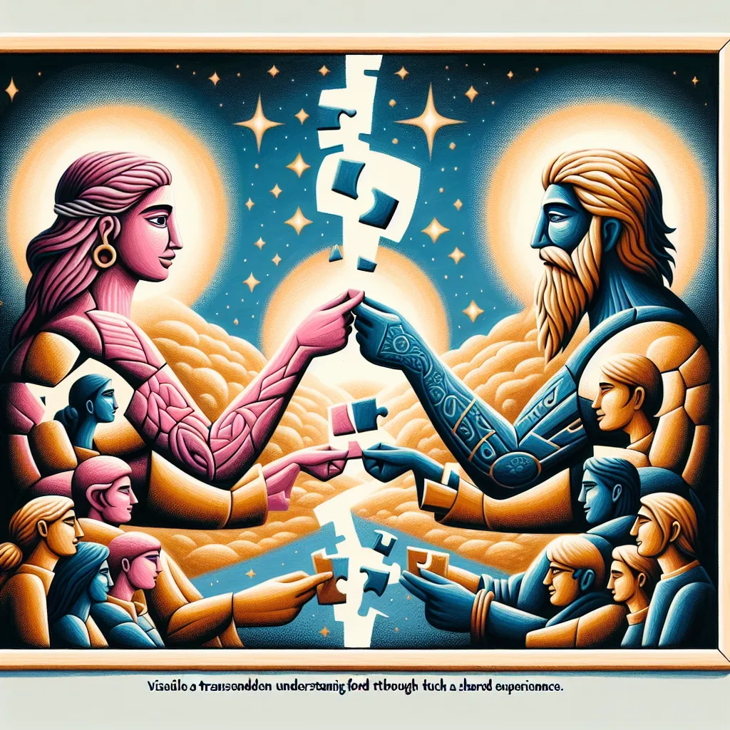 transcendent understanding, an unspoken bond formed through this shared experience.