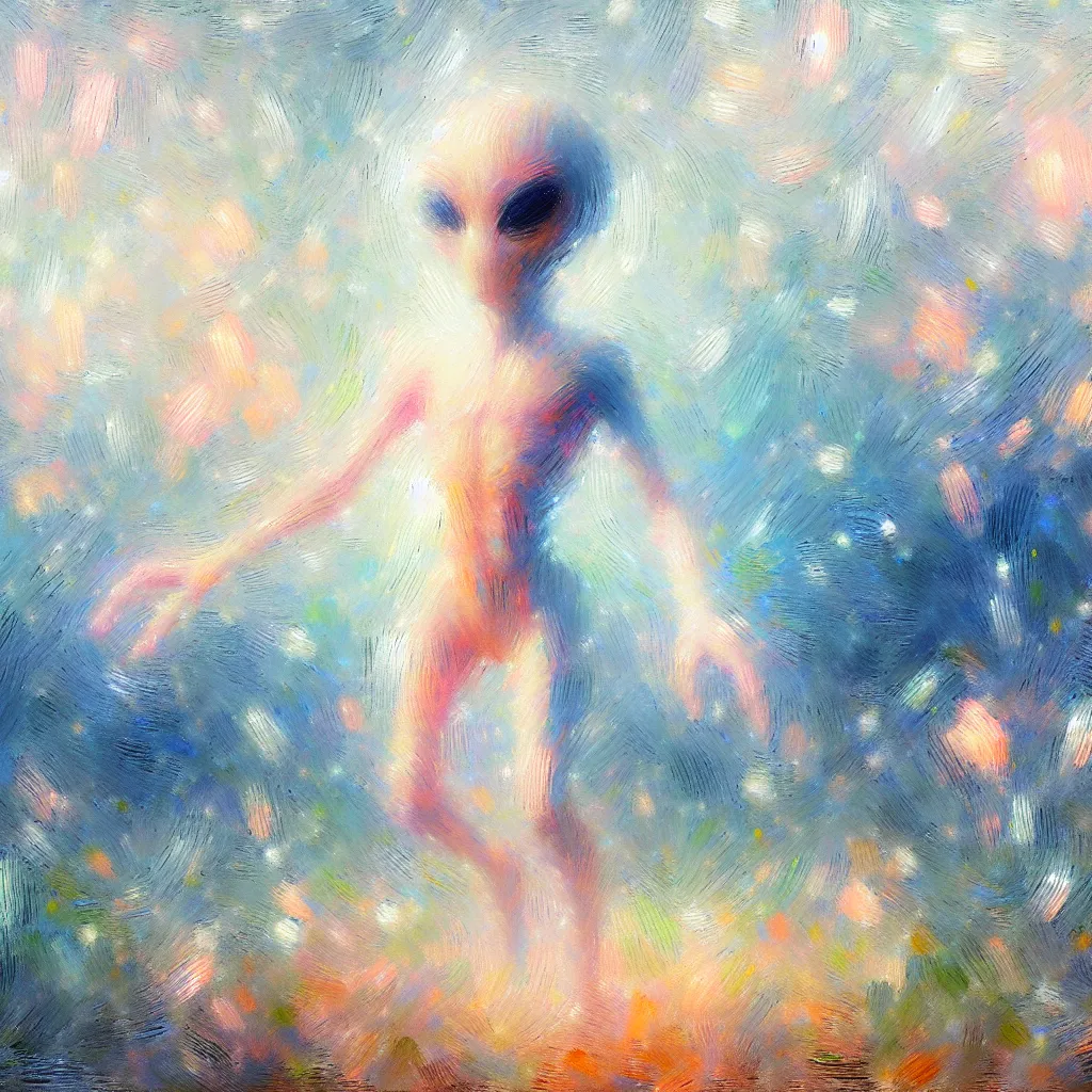 Transformation, Metamorphosis, Andalite, Alien, Identity. in the style of Monet