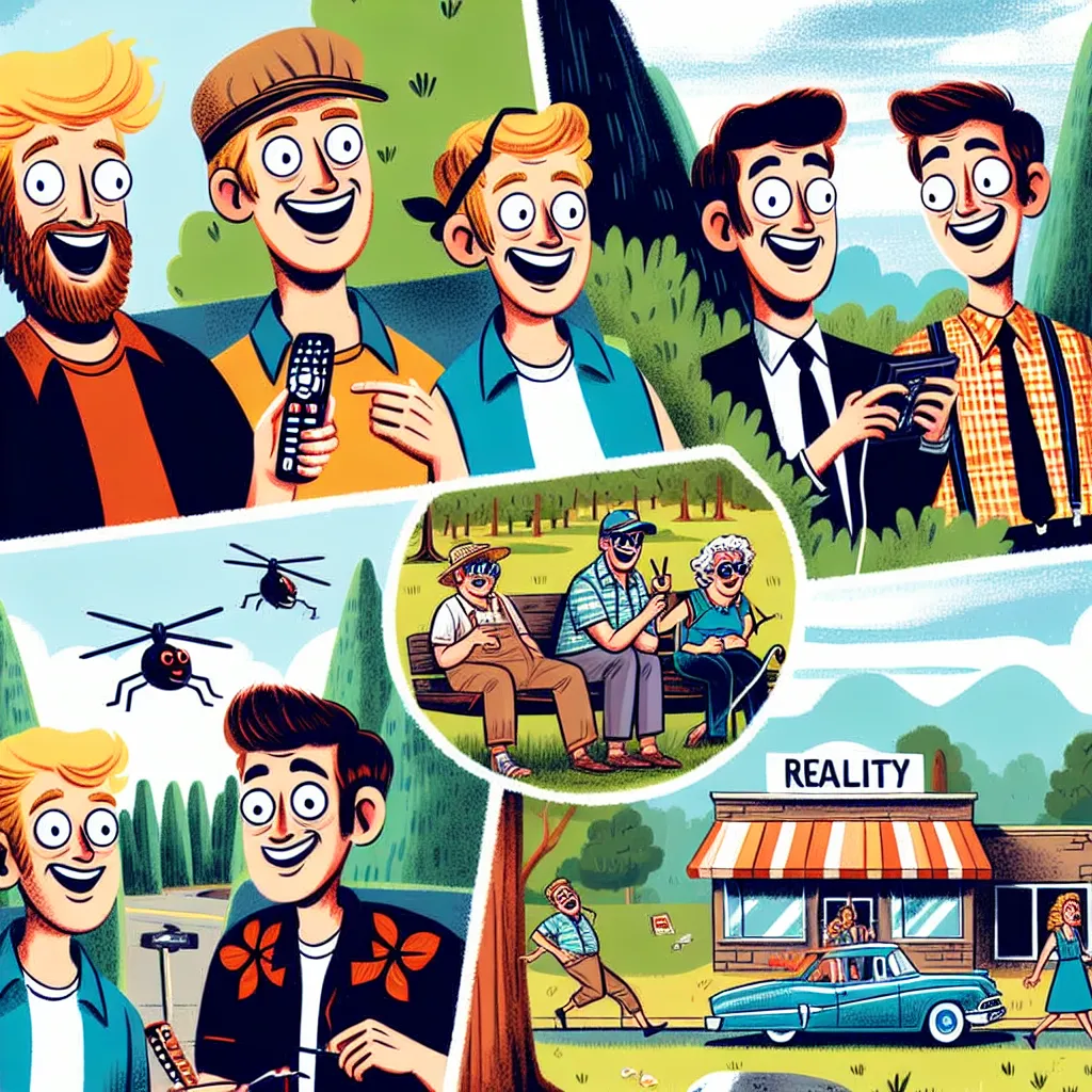 A humorous tale of a reality remote's bodyswap mishap. Best friends find themselves navigating swapped bodies, leading to comedic encounters at the park, diner, and beyond.