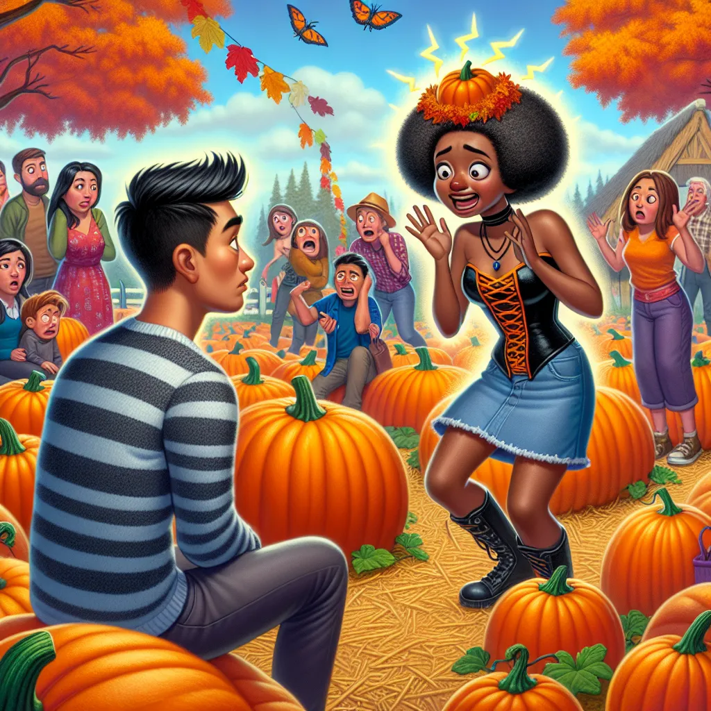 A humorous tale unfolds as a science experiment gone awry leads to a hilarious day of shenanigans, with the protagonist's best friend inhabiting their girlfriend's body and causing chaos at a pumpkin patch.